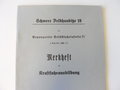 Merkheft für Kraftfahrausbildung "Schwere Feldhaubitze 18 auf gepanzerter Selbstfahrlafette) 1943. Din A4, 57 Seiten, komplett. Hochinteressant