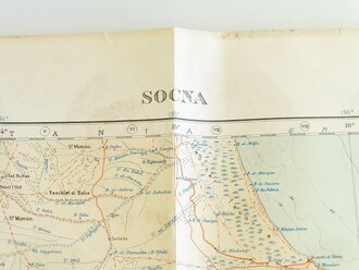 Deutsche Heereskarte Socna  67 x 77 cm, nach dem Krieg...