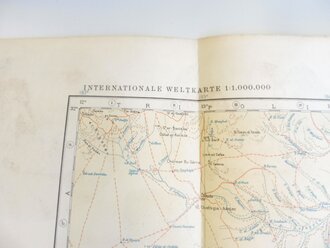 Deutsche Heereskarte Socna  67 x 77 cm, nach dem Krieg Rückseitig nochmals bedruckt " Schwerter zu Pflugscharen"