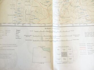 Deutsche Heereskarte Socna  67 x 77 cm, nach dem Krieg Rückseitig nochmals bedruckt " Schwerter zu Pflugscharen"