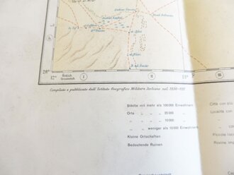 Deutsche Heereskarte Socna  67 x 77 cm, nach dem Krieg Rückseitig nochmals bedruckt " Schwerter zu Pflugscharen"