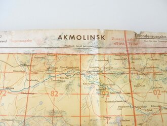 Deutsche Fliegerkarte Akmolinsk 54 x 68 cm, nach dem...