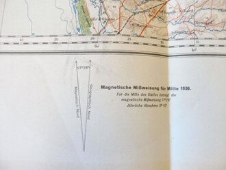 Deutsche Heereskarte Nantes  56 x 79,5 cm, nach dem Krieg Rückseitig nochmals bedruckt " Schwerter zu Pflugscharen"