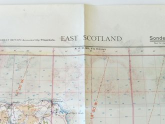 Deutsche Fliegerkarte East Scotland 54 x 65 cm, nach dem...