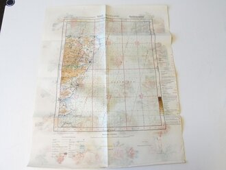 Deutsche Fliegerkarte East Scotland 54 x 65 cm, nach dem Krieg Rückseitig nochmals bedruckt " Schwerter zu Pflugscharen"