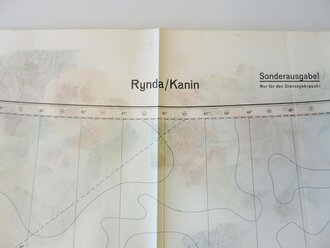 Deutsche Heereskarte Rynda/Kanin 53 x 66 cm, nach dem...