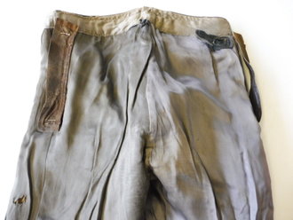 Luftwaffe ,braune Lederhose Reichsverteidigung, die Taschen leider entfernt, alle Reissverschlüsse gängig, Leder weich, Bundweite 90 cm