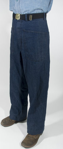 Navy Dungaree Trousers, At the Front