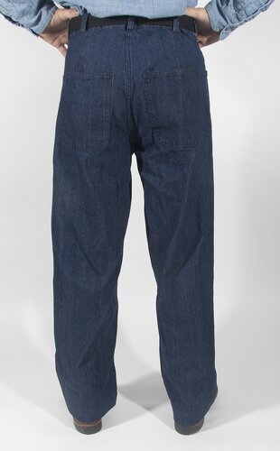 Navy Dungaree Trousers, At the Front