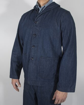 Navy Dungaree Jumper Jacket, At the Front