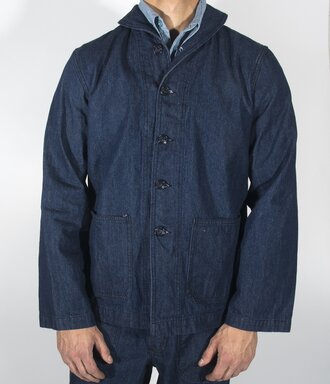 Navy Dungaree Jumper Jacket, At the Front