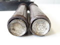Laternen Zubehörkasten aus Metall, wohl gut restaurierter Bodenfund, der komplette Inhalt sowie die Einteilungen sind Reproduktionen