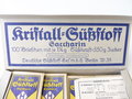 Briefchen "Kristall Süßstoff Saccarin" ungeöffnet.  Ein Stück aus der originalem Umverpackung