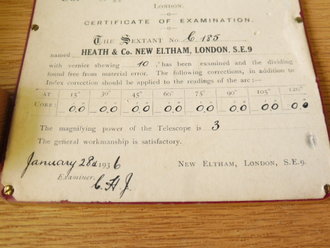 British 1936 dated, cased Sextant, ggo condition