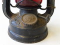 Laterne Feuerhand Nr. 75 Atom , Höhe ohne Griff 16cm, schwarzer Originallack, ungereinigtes Stück