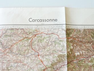 Deutsche Heereskarte Carcassonne 56 x 80 cm, nach dem...