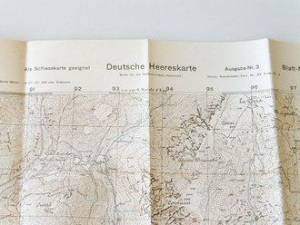 Deutsche Heereskarte Cavalese, Italien, Maße 45 x 50 cm, datiert 1943