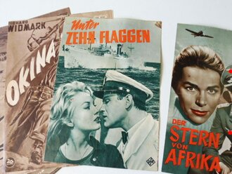 Konvolut Filmprogramme/Werbung für Kriegsfilme, sicher meist Nachkrieg