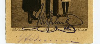 Ex Kaiser Wilhelm, gestempelte Unterschrift auf...