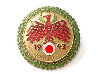 Standschützenverband Tirol-Vorarlberg. Gaumeisterabzeichen "Wehrmann" in Gold 1943
