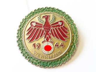 Standschützenverband Tirol-Vorarlberg. Gaumeisterabzeichen "Wehrmann" in Gold 1944
