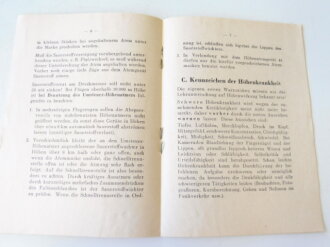 Luftwaffe, Merkblatt über Verhalten beim Höhenflug datiert 1943, kleinformat, 10 Seiten