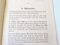 Luftwaffe, Merkblatt über Verhalten beim Höhenflug datiert 1943, kleinformat, 10 Seiten