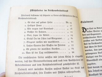 Liederbuch Reichsarbeitsdienst, 210 Seiten, komplett