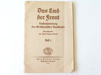 Liederbuch " Das Lied der Front" 1941, komplett