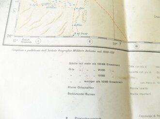 Deutsche Heereskarte Socna 67 x 77 cm, nach dem Krieg Rückseitig nochmals bedruckt " Schwerter zu Pflugscharen"