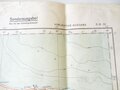 Deutsche Heereskarte Socna 67 x 77 cm, nach dem Krieg Rückseitig nochmals bedruckt " Schwerter zu Pflugscharen"