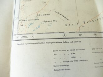 Deutsche Heereskarte Augila 67 x 77 cm, nach dem Krieg Rückseitig nochmals bedruckt " Schwerter zu Pflugscharen"