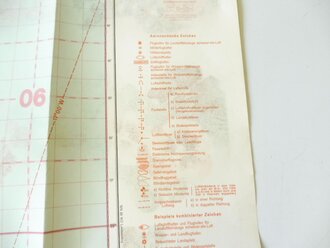 Deutsche Fliegerkarte Ballina 54 x 62 cm, nach dem Krieg Rückseitig nochmals bedruckt " Schwerter zu Pflugscharen"