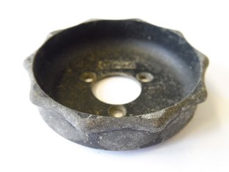 Einstellknopf Leichtmetall für Funkgerät der Wehrmacht. Originallack, Durchmesser 59 mm