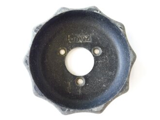 Einstellknopf Leichtmetall für Funkgerät der Wehrmacht. Originallack, Durchmesser 59 mm