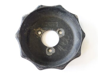 Einstellknopf Leichtmetall für Funkgerät der Wehrmacht. Originallack, Durchmesser 59 mm