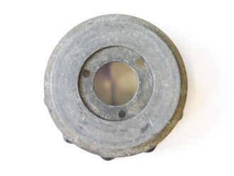 Einstellknopf Leichtmetall für Funkgerät der Wehrmacht. Originallack, Durchmesser 59 mm