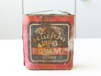 Dänemark, Luftsauerstoff Batterie 2. Weltkrieg " Hellesens", passend auch für Deutsche Taschenlampen