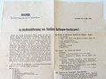 Flugblatt der Kreisleitung Balingen vom 2. April 1945  bzgl. der Vorbereitungen auf eine mögliche Räumung der gesamten Deutschen Bevölkerung