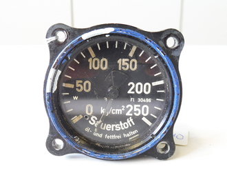 Luftwaffe, Mechanische Sauerstoff Druckmesser Fl 30496, Funktion nicht geprüft
