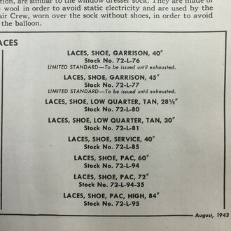 U.S. WWII , Original Service Shoe Laces (40"/ 101,6cm) Set of 2