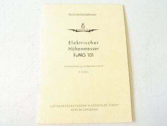 REPRODUKTION Elektrischer Höhenmesser FuG 101 . DIN...