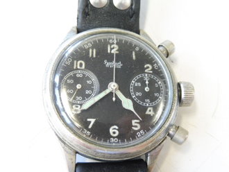 Luftwaffe Hanhart Fliegerchronograph, läuft einwandfrei, Armband REPRO, Glas vermutlich gewechselt