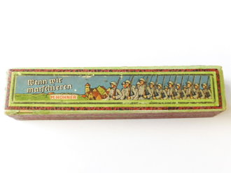 Verpackung für eine Mundharmonica " Wenn wir marschieren" m. Hohner