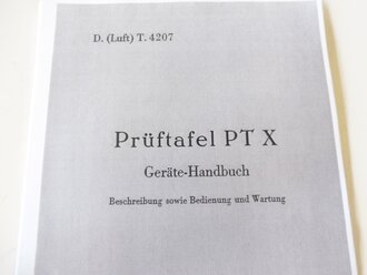 REPRODUKTION D.(Luft) T.4207, Prüftafel PT X,...