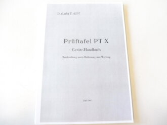REPRODUKTION D.(Luft) T.4207, Prüftafel PT X,...