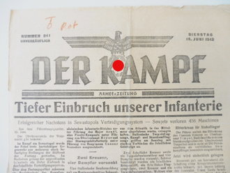 "Der Kampf" Nummer 241 vom 16.Juni 1942. 4 Seiten