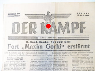 Der Kampf Nummer 244 vom 19.Juni 1942. 4 Seiten