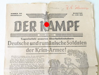 "Der Kampf" Nummer 246 vom 21.Juni 1942. 6 Seiten