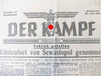 "Der Kampf" Nummer 247 vom 23.Juni 1942. 4 Seiten